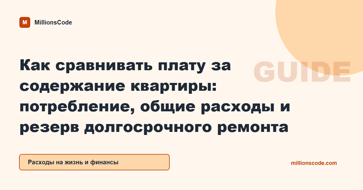 Как сравнивать плату за содержание квартиры: потребление, общие расходы и резерв долгосрочного ремонта